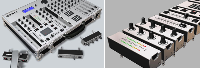 The Mawzer (left), with some of the potential modular units (right)