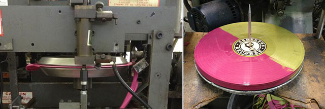 Record presses hard at work at United Record Pressing (photo credit: URP's Facebook page)