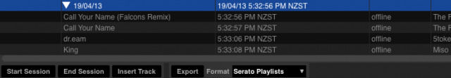 Uploading a playlist in Serato DJ