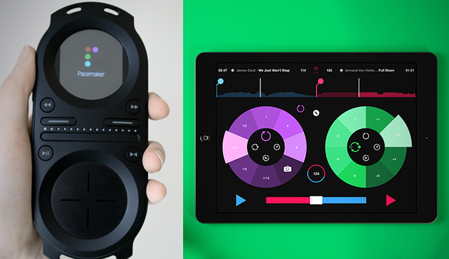 The old Tonium Pacemaker hardware (left) and new iPad app (right)